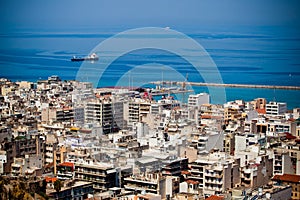 Port in Patra city, Greece photo