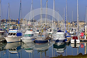 Port of Saint-Vaast-la-Hougue in France