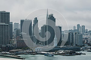 Port of San Francisco and the City Skyline