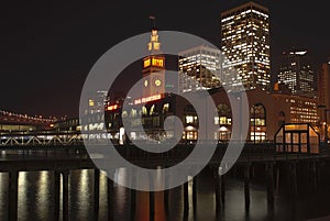 Port of San Francisco, Embarcadero at night photo