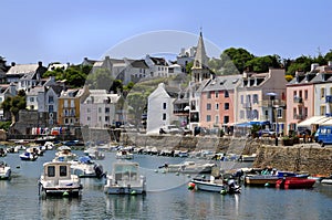 Port of Sauzon at Belle Ile in France