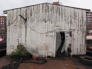 Port shed in Hamburg