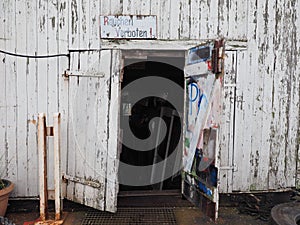 Port shed in Hamburg