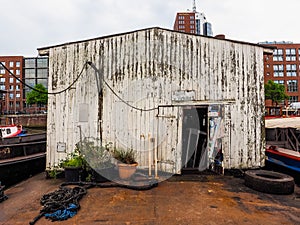 Port shed in Hamburg hdr