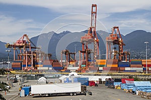 Port shipping containers