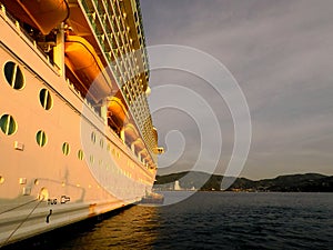 Port side of the cruise ship