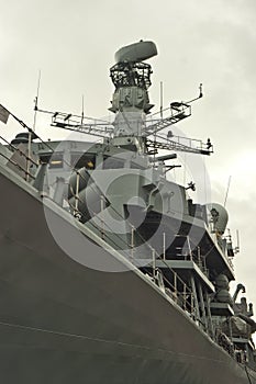 Port side of Royal Navy frigate photo