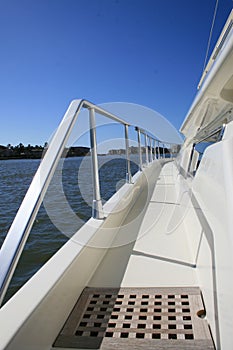 Port side of yacht