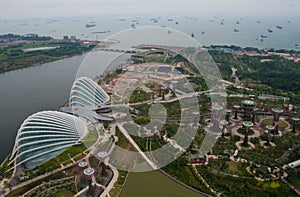 Port of Singapore and Gardens by the bay