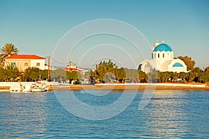 The port of Skala in Agistri, Greece photo