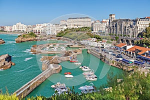 Port for small boats in Biarritz