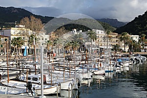 Port of Soller on Majorca Island, Spain