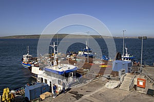 The port at St Margaret`s Hope in Orkney, Scotland