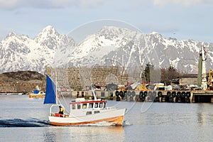 The port of Svolvaer in Lofoten