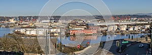 Port of Tacoma industrial complex panorama