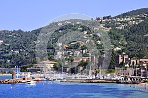 Port of Theoule sur mer in france