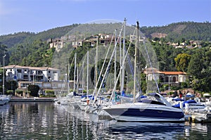 Port of Theoule sur Mer in France