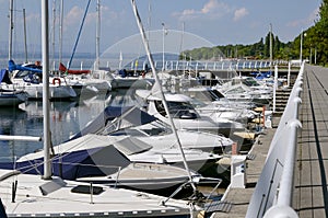 Port of Thonon les Bains in France