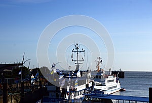 Port in the Town Cuxhaven, Lower Saxony