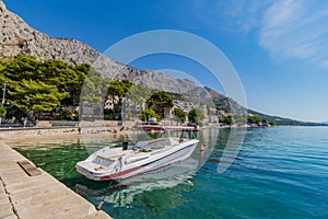 The Port of Town Omis, Croatia, Adriatic Sea