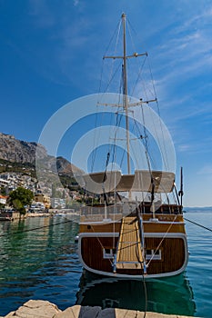 The Port of Town Omis, Croatia, Adriatic Sea