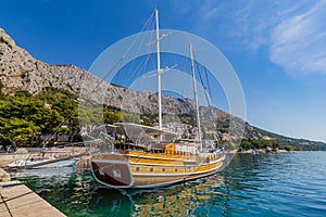 The Port of Town Omis, Croatia, Adriatic Sea