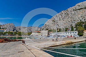 The Port of Town Omis, Croatia, Adriatic Sea