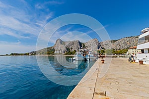 The Port of Town Omis, Croatia, Adriatic Sea