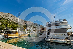 The Port of Town Omis, Croatia, Adriatic Sea