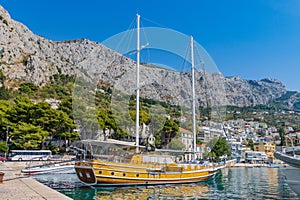 The Port of Town Omis, Croatia, Adriatic Sea