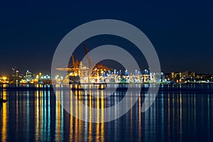 Port of Vancouver BC Blue Hour in Canada