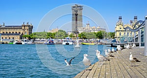 Port Vell of Barcelona, Spain photo