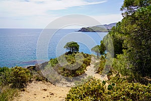 Port-Vendres in mediterranean coast in south french sea beach Pyrenees Orientales in Languedoc-Roussillon France