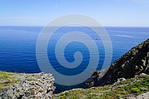 Port Vendres in mediterranean coast in south sea beach Pyrenees Orientales in Languedoc-Roussillon France