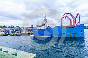 Port and waterfront buildings, in Lunenburg