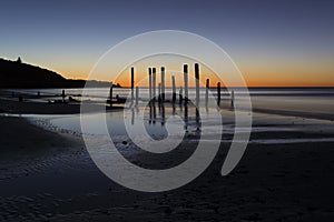 Port Willunga Beach, South Australia at sunset