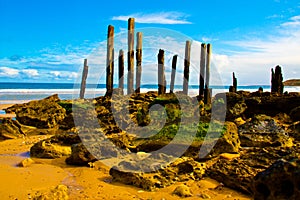 Port Willunga jetty and rocks