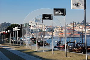 Port wine producers billboards. Porto. Portugal