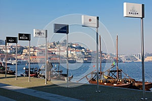 Port wine producers billboards. Porto. Portugal