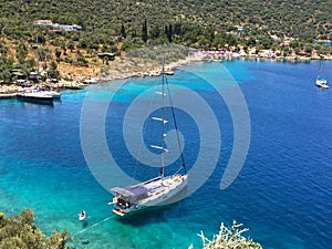 Port and yachts in Adrasan