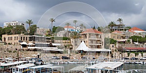 Port yachts in Jubail in lebanon photo