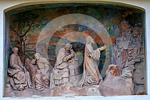 Porta Coeli. Gothic portal of the Romanesque-Gothic Basilica of the Assumption of the Virgin Mary