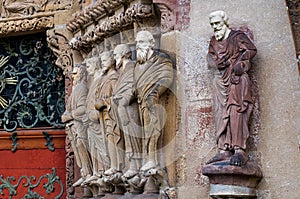 Porta Coeli. Gothic portal of the Romanesque-Gothic Basilica of the Assumption of the Virgin Mary photo