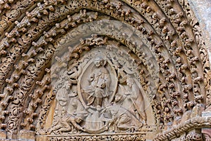 Porta Coeli. Gothic portal of the Romanesque-Gothic Basilica of the Assumption of the Virgin Mary