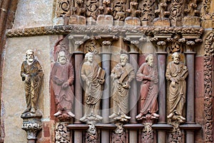 Porta Coeli. Gothic portal of the Romanesque-Gothic Basilica of the Assumption of the Virgin Mary photo