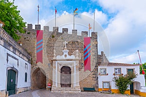 Porta da Vila leading to Obidos town in Portugal