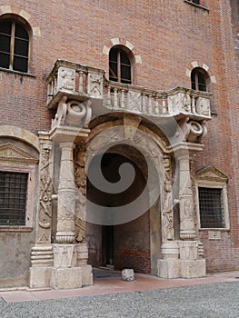 The porta dei Bombardieri of the palazzao del capitano