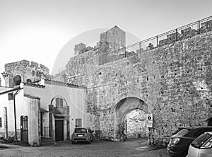 Porta di Castello, the access arch through the ancient defensive walls of the city