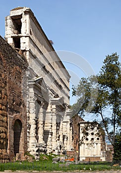 The Porta Maggiore Larger Gate and the tomb of Marcus Vergilius Eurysaces the baker in Rome