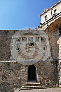 The Porta Marzia providing access to the underground passages of the Rocca Paolina fortress in Perugia